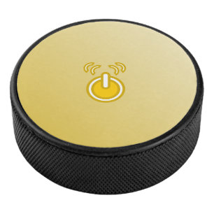 Abstract geel pictogram Hockey Puck