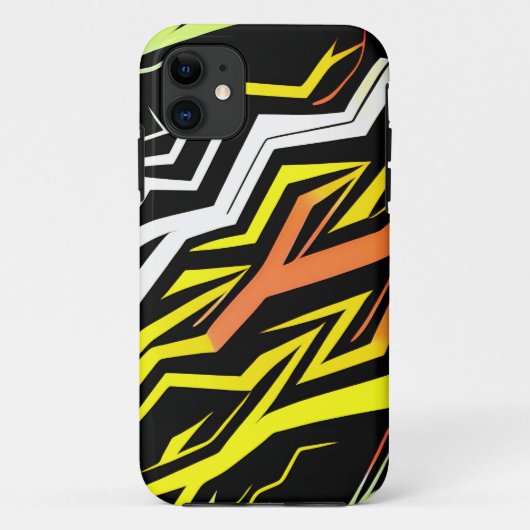 Abstract geel sinaasappel Strepen Case-Mate iPhone Case (Achterkant)