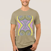 abstract geel Tri-Blend shirt (Voorkant)