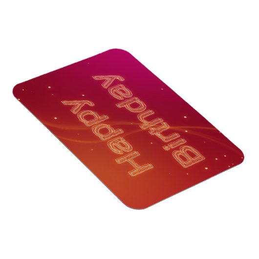 Abstract gegloeiende fijne verjaardag - Flexibel m Magneet (Rechterzijde)