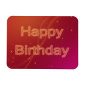 Abstract gegloeiende fijne verjaardag - Flexibel m Magneet (Horizontaal)