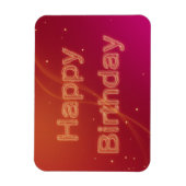 Abstract gegloeiende fijne verjaardag - Flexibel m Magneet (Verticaal)