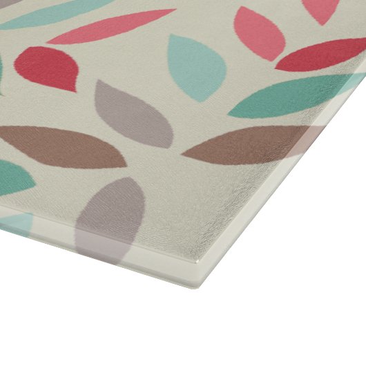 Abstract geïnspireerd bladpatroon snijplank (Hoek)