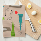 Abstract geïnspireerd door atoommidden uit de midd theedoek (Quarter Fold)