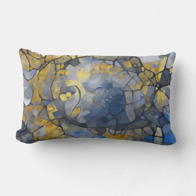 Abstract, gekleurd glas, hedendaags schilderij buitenkussen (Voorkant)