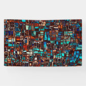 abstract gekleurd glas spandoek (Horizontaal)