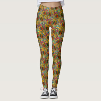 Abstract gekleurd kleurig ontwerp leggings