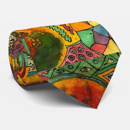 Abstract gekleurd kleurig ontwerp stropdas (Opgerold)