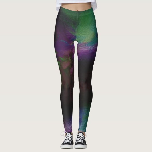 Abstract gekleurd leggings (Voorkant)