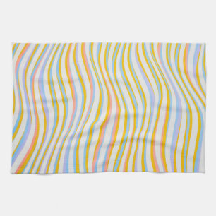 Abstract gekleurd met striping theedoek
