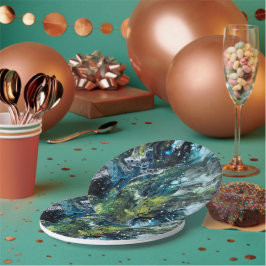 Abstract gekleurd patroon. papieren bordje