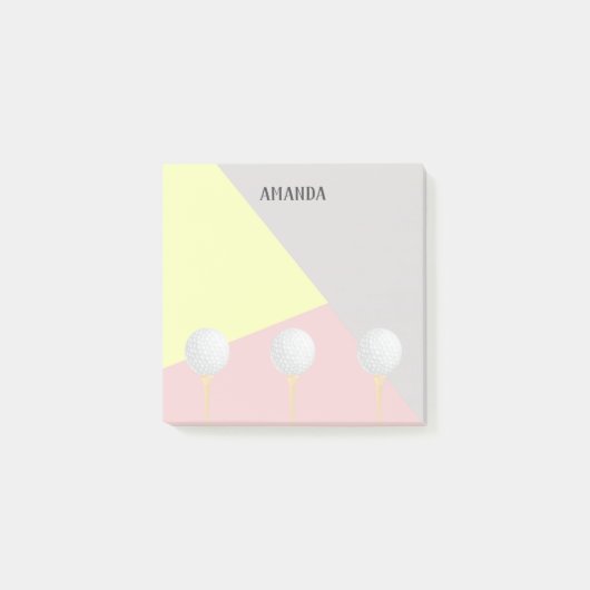 abstract gekleurde golfbalpastelkleuren post-it® notes (Voorkant)