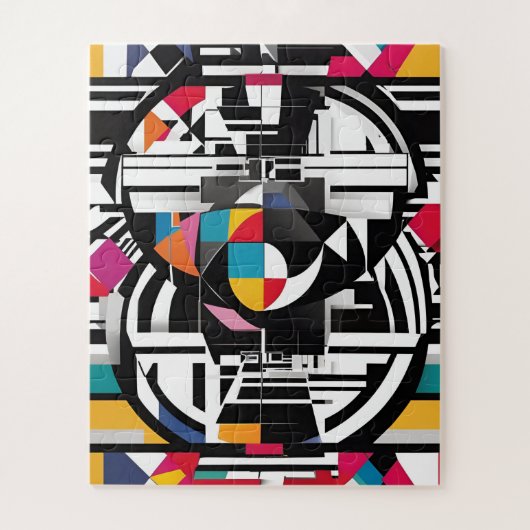 Abstract gekleurde moderne kunstzinnige dans legpuzzel (Verticaal)