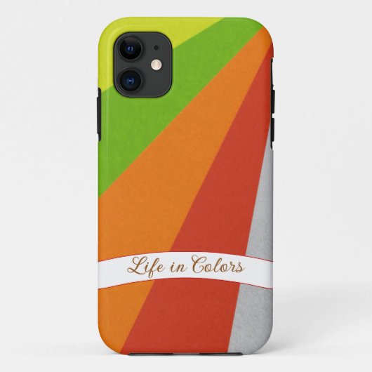 Abstract gekleurde strepen iPhone Case (Achterkant)