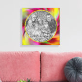 Abstract gekleurde wervelingen Creëer je eigen fot Canvas Afdruk (Insitu (Woonkamer))