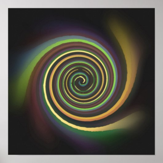Abstract gekleurde wervelposter poster (Voorkant)