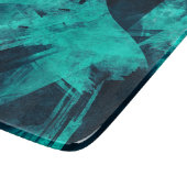 Abstract gekookte blauwe kunst snijplank (Hoek)