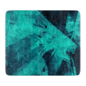 Abstract gekookte blauwe kunst snijplank (Voorkant)