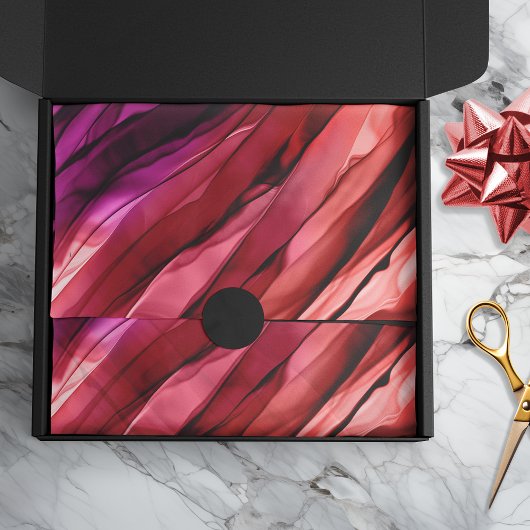 Abstract gelaagd Stropdas verven Paarse Rode Craft Tissuepapier