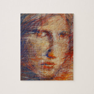 Abstract gelaat legpuzzel