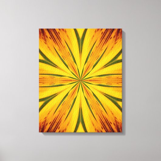 Abstract Gellow Brown Green Pattern Canvas afdrukk Afdruk (Voorkant)