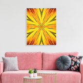 Abstract Gellow Brown Green Pattern Canvas afdrukk Afdruk (Insitu (Woonkamer))