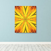 Abstract Gellow Brown Green Pattern Canvas afdrukk Afdruk (Insitu (Houten vloer))