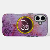 ABSTRACT GEM MONOGRAM paars Case-Mate iPhone Case (Achterkant (horizontaal))