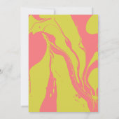 Abstract gemarmerd Art Coral Chartreuse, speciaal Notitiekaartje (Achterkant)