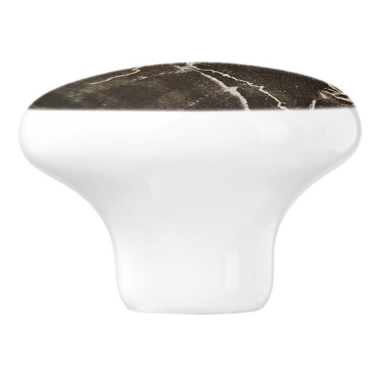 Abstract, gemarmerd expressionisme van Shirley Tay Keramische Knop (Zijkant)