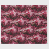 Abstract gemarmerd kunstwerk met Deep Red, Pink Cadeaupapier (Vlak)