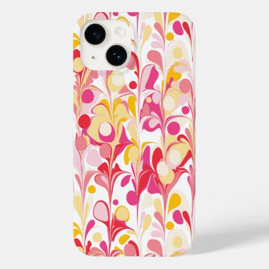 Abstract gemarmerd patroonroze Case-Mate iPhone case (Achterkant)