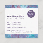 Abstract gemarmerde kleurstof, effect vierkante visitekaartje (Achterkant)