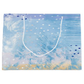 Abstract Gemengde Media Blauw Turquoise Geel Groot Cadeauzakje (Voorkant)