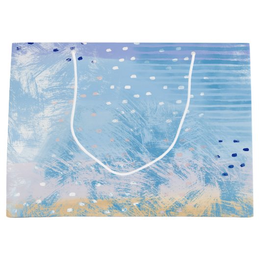 Abstract Gemengde Media Blauw Turquoise Geel Groot Cadeauzakje (Voorkant)