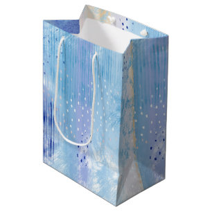 Abstract Gemengde Media Blauw Turquoise Geel Medium Cadeauzakje