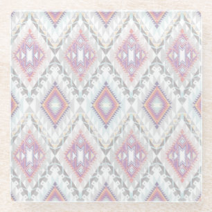 Abstract Geometric Aztec Pattern Glazen Onderzetter