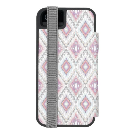 Abstract Geometric Aztec Pattern Incipio iPhone Portemonnee Hoesje (Agenda Achterkant)