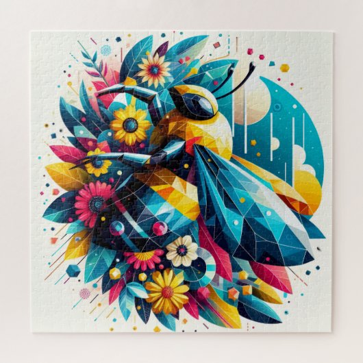 Abstract Geometric Bee Legpuzzel (Horizontaal)