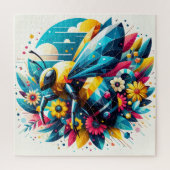 Abstract Geometric Bee Legpuzzel (Verticaal)