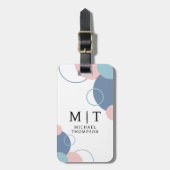 Abstract Geometric Circle Design Background Bagagelabel (Voorkant verticaal)