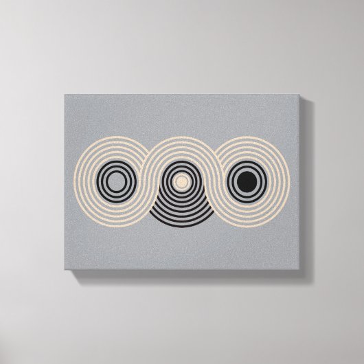 Abstract Geometric Circles and Lines Canvas Afdruk (Voorkant)