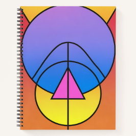 Abstract Geometric Circles Line Colorful  Notitieboek