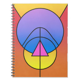 Abstract Geometric Circles Line Colorful  Notitieboek