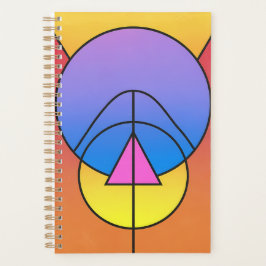 Abstract Geometric Circles Line Colorful  Planner