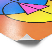 Abstract Geometric Circles Line Colorful Poster (Coin)