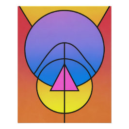 Abstract Geometric Circles Line Colorful Poster Perfect Poster