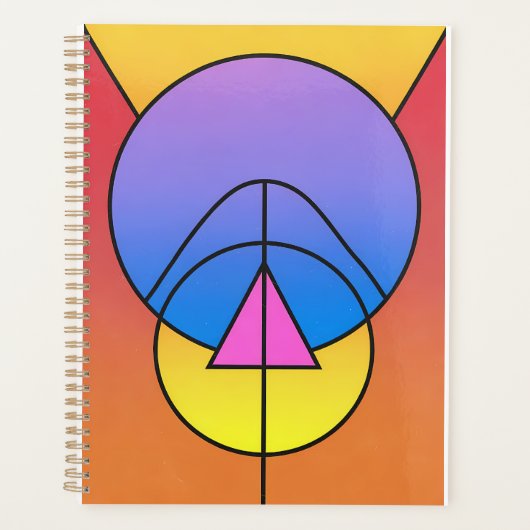 Abstract Geometric Circles Line Poster (Devant)