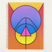 Abstract Geometric Circles Line  Poster Planner (Voorkant)