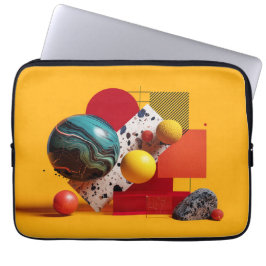 Abstract geometric colorful composition  laptop sleeve